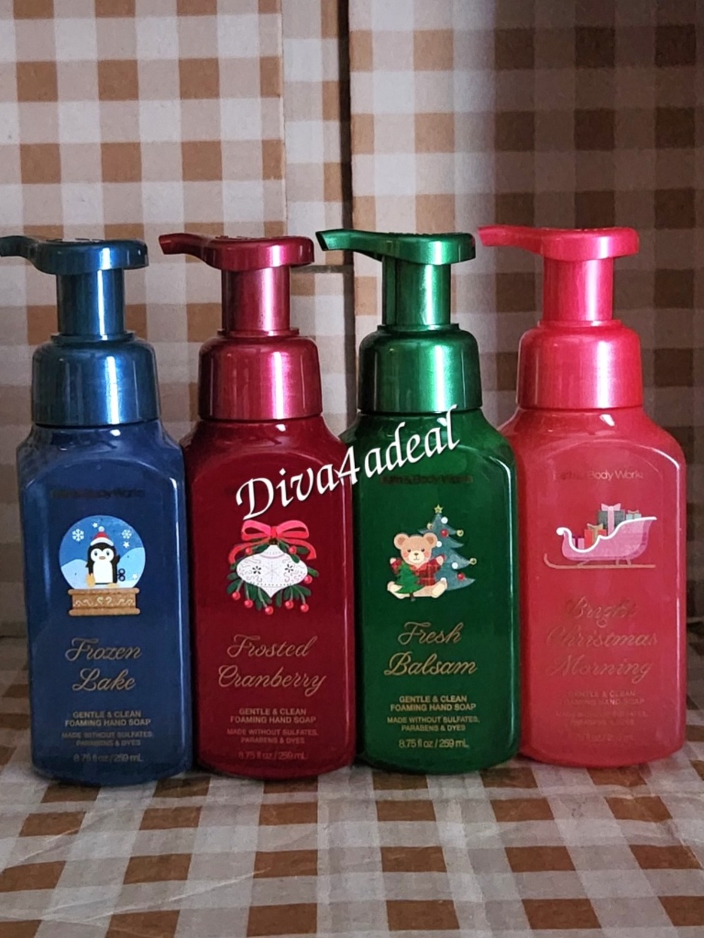 4X Bath & Body Works Christmas 8.75 FL OZ Foam Hand Soap Bundle